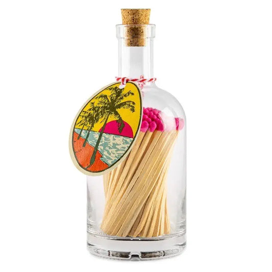 Palm Tree Glass Bottle Matches