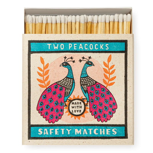 Twin Peacocks Luxury Matchbox