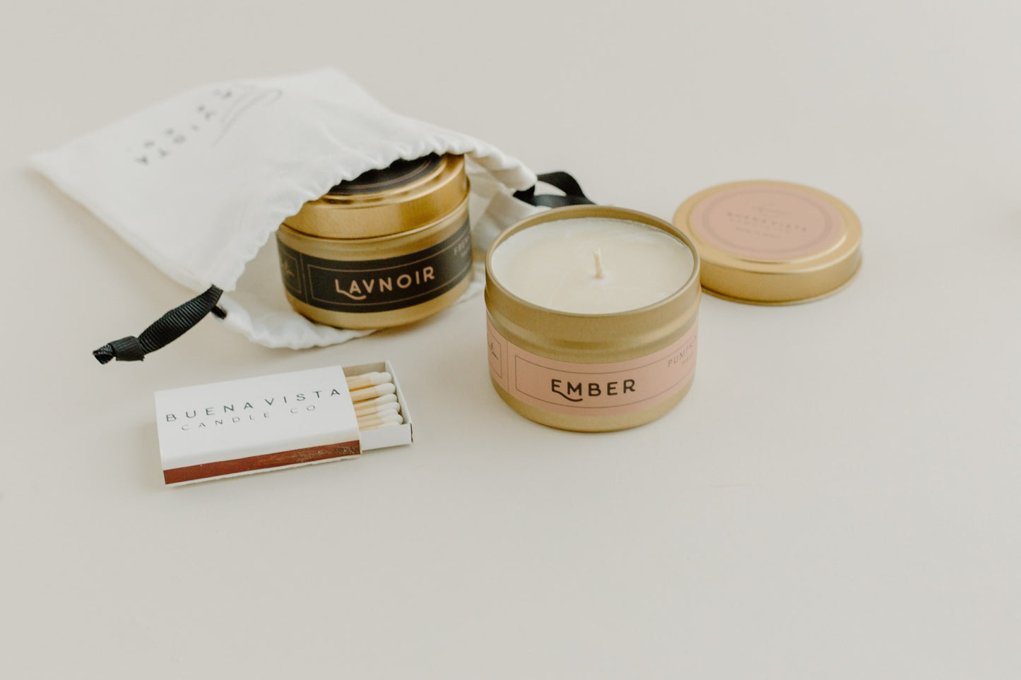 Duet Golden Travel Candle Tin Gift Bag | Sampler Gift Set